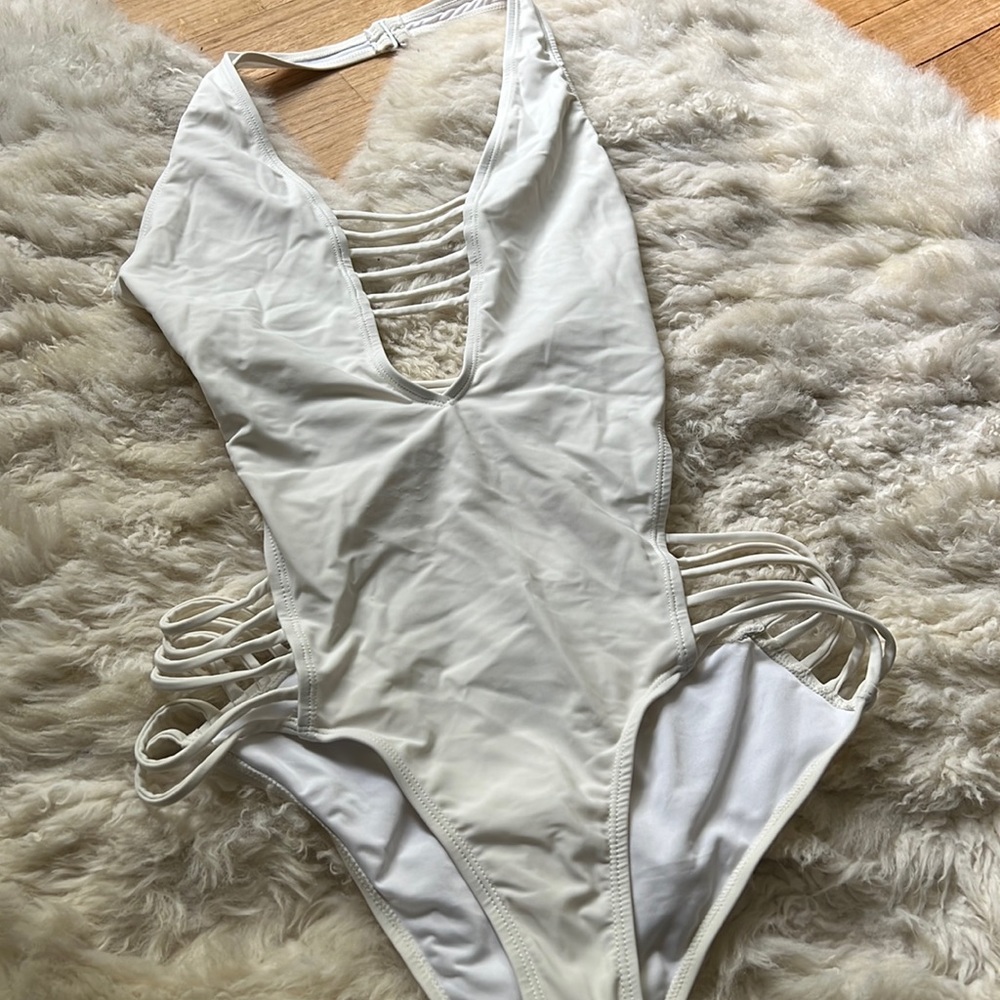 One piece bathing suit.